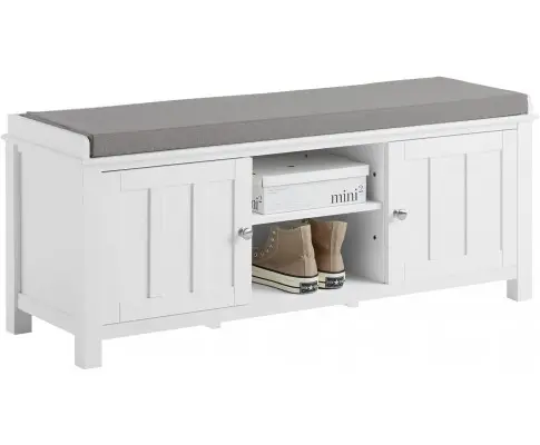 Shoe Cabinet Bench, White