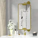 Yezi 360 Swivel Bathroom Wall Mirrors with Storage