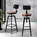 Levede 2x Bar Stool Kitchen Wooden Metal