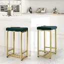 Levede 2x Bar Stools Velvet Backless