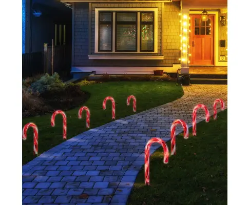 LED Candy Canes Path Lights 20pk