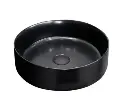 2023 Matte Black matte Round 360 mm Dia top counter basin porcelain sink