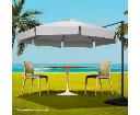 Instahut 3m Outdoor Umbrella Cantilever 360 Degree Tilt Beach Roma Grey