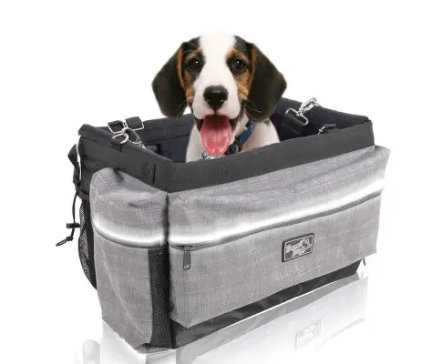 Small Dog Bicycle Mount Bag - Pet Travel Carrier Basket - Bike Riding Seat