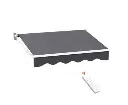 Instahut Retractable Folding Arm Awning Motorised Sunshade 2Mx1.5M Grey