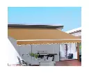 Instahut Retractable Folding Arm Awning Motorised Sunshade 4Mx2.5M Beige