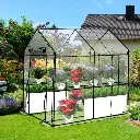 2 Tier Walk In Greenhouse Garden Shed PVC Cover Film Tunnel Green House Plant