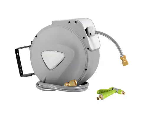 30M Retractable Hose Reel Garden Water Brass Auto Rewind Spray Gun