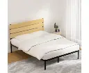 Artiss Bed Frame Metal Bed Base Queen Size Platform Foundation Black PAULA