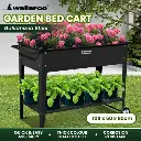 WALLAROO GARDEN BED RAISED 108.5 X 50.5 X 80CM GALVANIZED STEEL BLACK