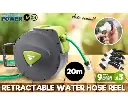 Dynamic Power Garden Water Hose 20M Retractable Rewind Reel Wall Mounted