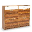 SHOE CABINET ORGANIZER STORAGE RACK 1200 X 240 X 920 - BROWN