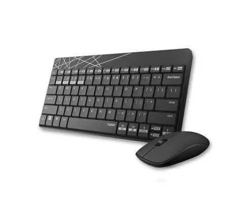 RAPOO 8000M Compact Wireless Multi-mode Bluetooth, 2.4Ghz, 3 Device Keyboard and Mouse Combo