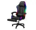 Artiss 6 Point Massage Gaming Office Chair 7 LED Footrest Black