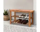 Artiss Bamboo Shoe Rack Wooden Seat Bench Organiser Shelf Stool