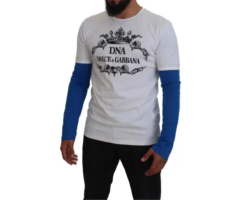 Dolce & Gabbana Crewneck Pullover Sweater with DNA Motive 52 IT