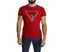 Guess Red Cotton Stretch T-shirt L Men