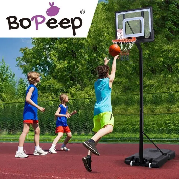 BoPeep Basketball Hoop Stand Kid Rim Ring System Large Backboard Net Height Adjustable