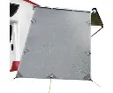 Caravan Privacy Screen Roll Out Awning 1.95 x 2.2M Sun Shade End Wall Side Grey