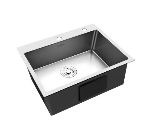 Cefito 55cm x 45cm Stainless Steel Kitchen Sink Flush/Drop-in Mount Silver