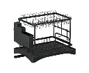 Cefito Dish Rack Expandable Drying Drainer Cutlery Holder Tray Kitchen 2 Tiers