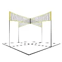 Centra Four Square Volleyball Net Game Set Portable Sports Beach Outdoor Yard