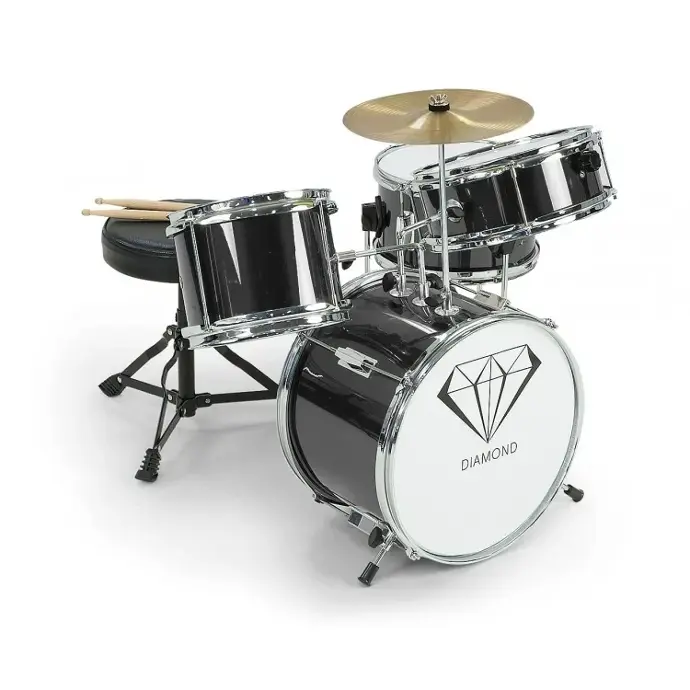 CHILDREN'S 4PC DRUM KIT - BLACK