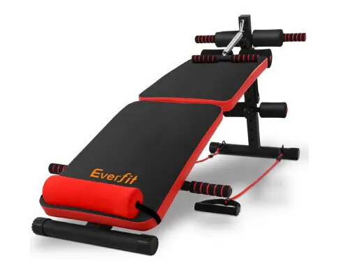 Everfit Adjustable Sit Up Bench Press Weight Gym Home Exercise Fitness Decline