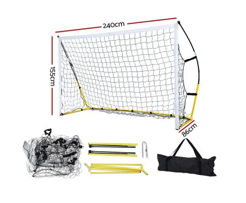 Everfit Portable Soccer Football Goal Net 2.4m Kids Outdoor Training Sports