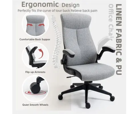 High Back Office Chair -Grey