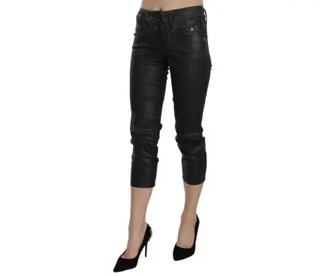 JOHN GALLIANO Mid Waist Slim Leg Cropped Jeans W26 US