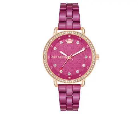 Juicy Couture Rose Gold Fashion Watch with Rhine Stone Facing One Size