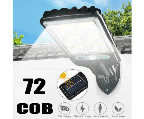 Super Bright COB Solar Motion Sensor LED Light Security Street Wall Lamp Garden