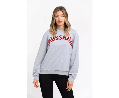 Trussardi Oversized Round-neck Sweatshirt with Maxi Lettering S Women