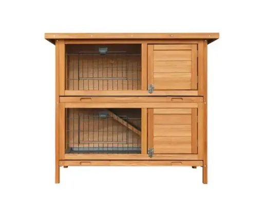 i.Pet Rabbit Hutch 91.5cm x 45cm x 82cm Chicken Coop Large Wooden House Run Cage Pet Bunny