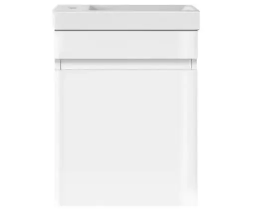 AMIRRA Slim Bathroom Vanity Cabinet with Basin Bowl (White)