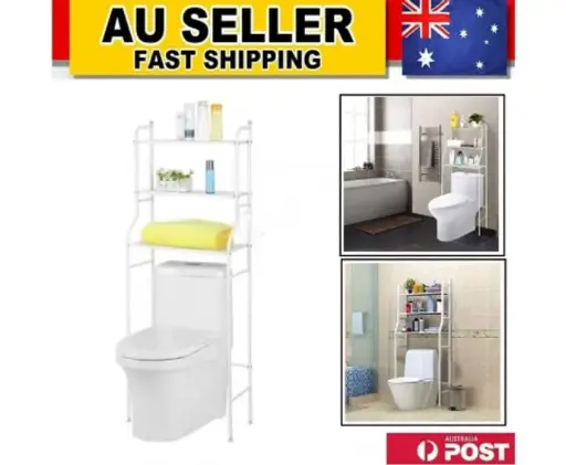 3 Tier Toilet Shelf Rack Over Laundry Bathroom Washing Machine Storage Shelves Stand