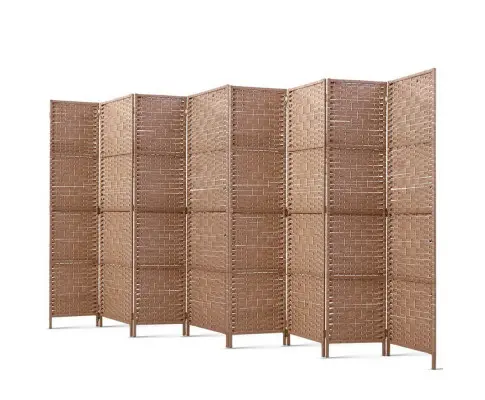 Artiss 8 Panel Room Divider Screen 326x170cm Woven Natural