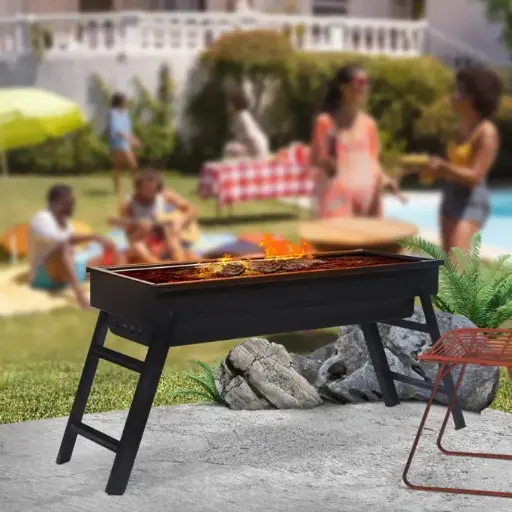 WALLAROO PORTABLE CHARCOAL BBQ GRILL BARBECUE