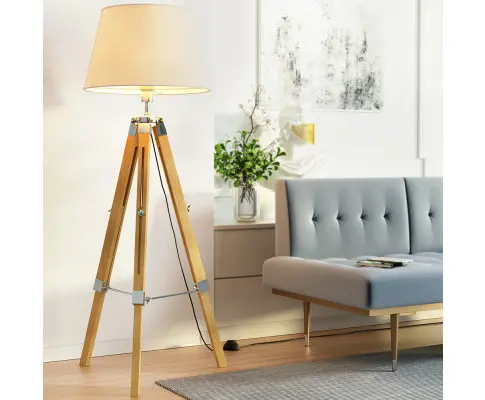 Artiss Tripod Floor Lamp Adjustable Height LED Light Stand