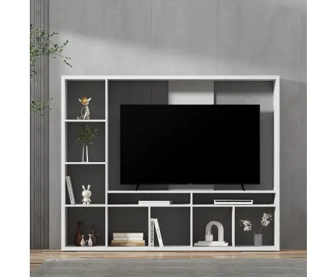 Artiss Entertainment Center Unit TV Stand TV Cabinet Open Shelves 183CM White