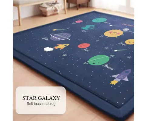 Soft Touch Ultra Plush Memory Foam Kids Star Galaxy Mat - 150 x 200 CM