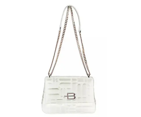 Baldinini Leather Shoulder Bag with Logo Hardware One Size Women