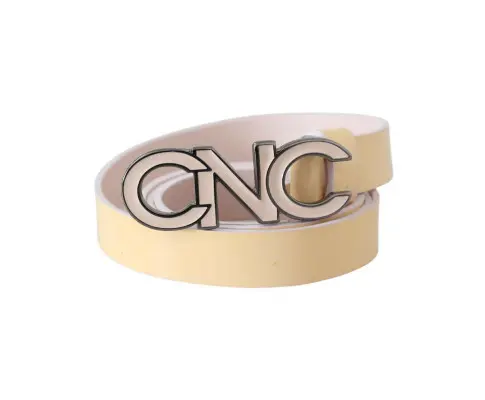 CNC Costume National Pink Logo Leather Belt 85 cm Women