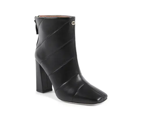 Quilted Leather Ankle Boots - 38 EU