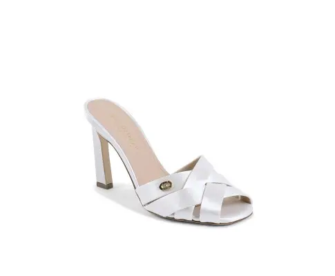 Satin Crossed Strap Mules - 39 EU