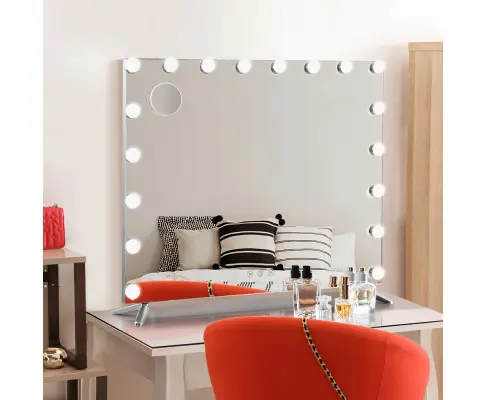 Embellir Makeup Mirror 80X65cm Hollywood with Light Vanity Dimmable Wall 18 LED