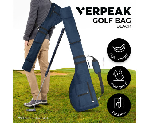 VERPEAK Foldable Golf Lightweight Carry Bag (Navy blue)