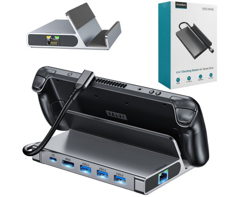 CHOETECH HUB-M50 6-in-1 USB-C 100W Aluminum Steam Deck Docking Station