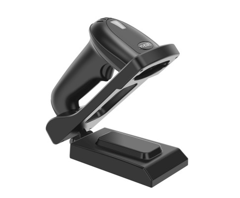 YHDAA Wireless Bluetooth Barcode / QR Code Scanner with Stand (Black)